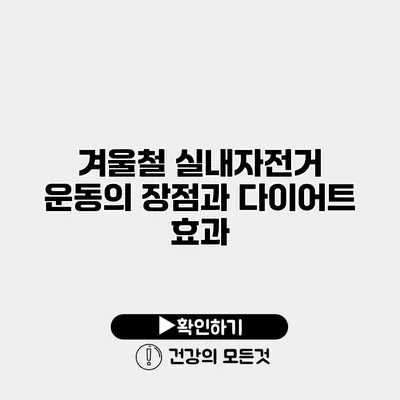 겨울철 실내자전거 운동의 장점과 다이어트 효과