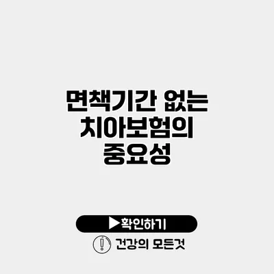 면책기간 없는 치아보험의 중요성