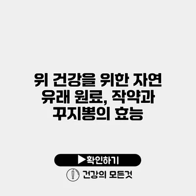 위 건강을 위한 자연 유래 원료, 작약과 꾸지뽕의 효능