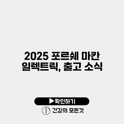 2025 포르쉐 마칸 일렉트릭, 출고 소식