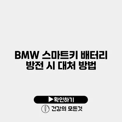 BMW 스마트키 배터리 방전 시 대처 방법