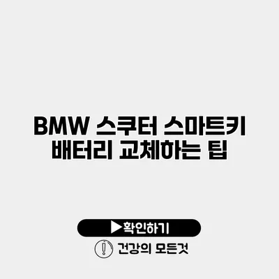 BMW 스쿠터 스마트키 배터리 교체하는 팁