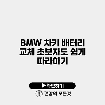 BMW 차키 배터리 교체 초보자도 쉽게 따라하기