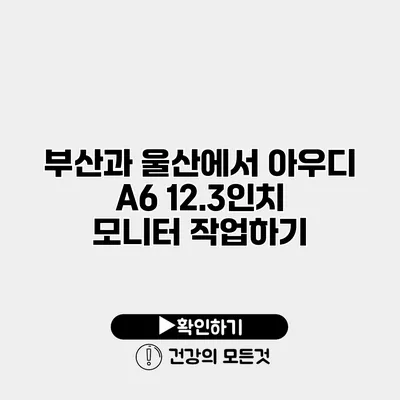 부산과 울산에서 아우디 A6 12.3인치 모니터 작업하기
