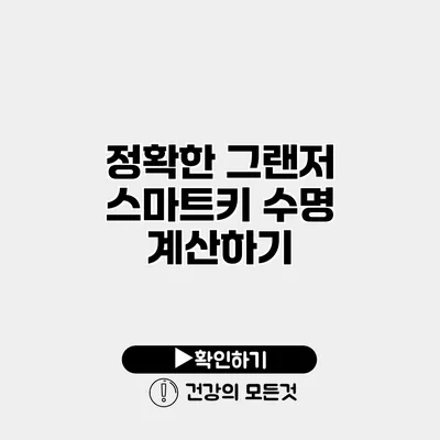 정확한 그랜저 스마트키 수명 계산하기