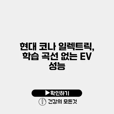 현대 코나 일렉트릭, 학습 곡선 없는 EV 성능